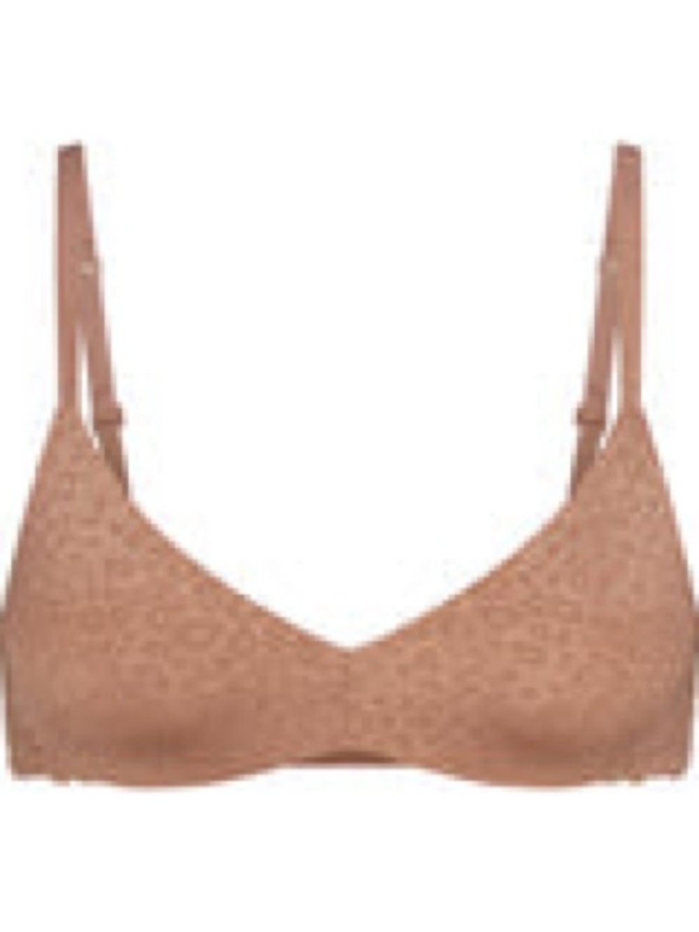 Skims Wireless Form Lace Push Up Plunge Bra In SIENNA MICRO LEOPARD PRINT 34DD